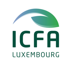 ICFA logo square short gradient white